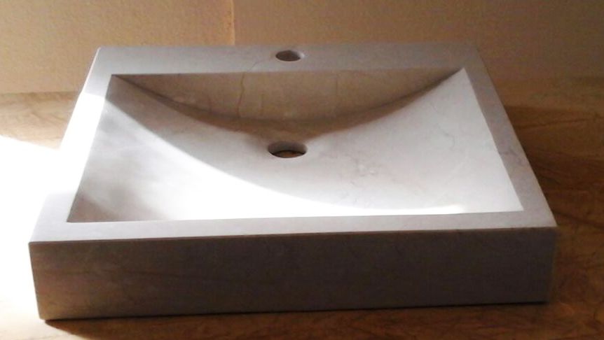 Lavabo cuadrado piedra